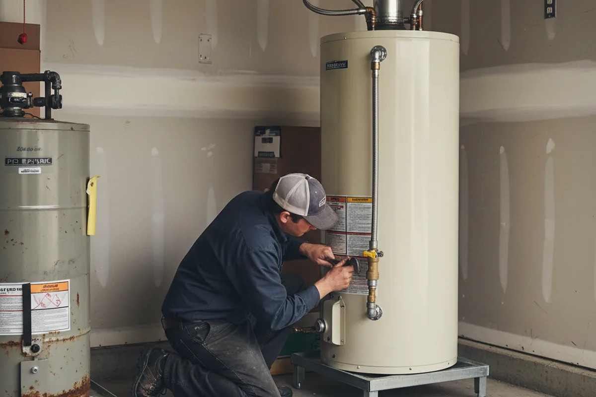 Water heater and shutoff valve replacement in Waldron